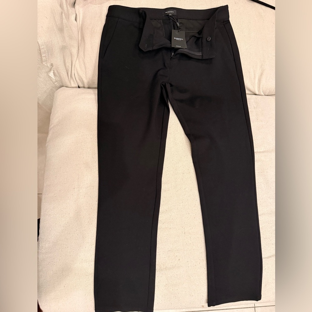 Bugatchi Men's Classic Black Dress Pants